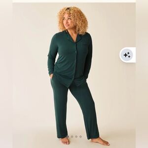 Kindred Bravely Clea Bamboo Long Sleeve Pajama Set- XL- Green